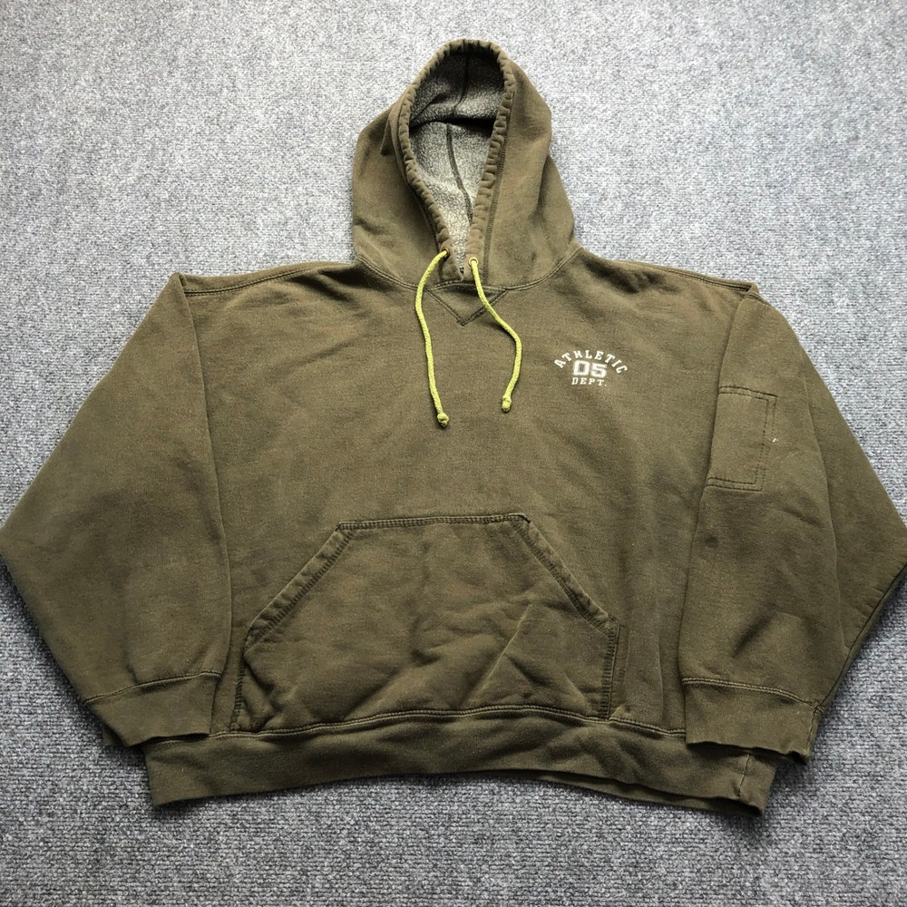 Athletic Works Mens XL Olive Green Pullover Hoodie Athletic 05 Dept Sweatshirt